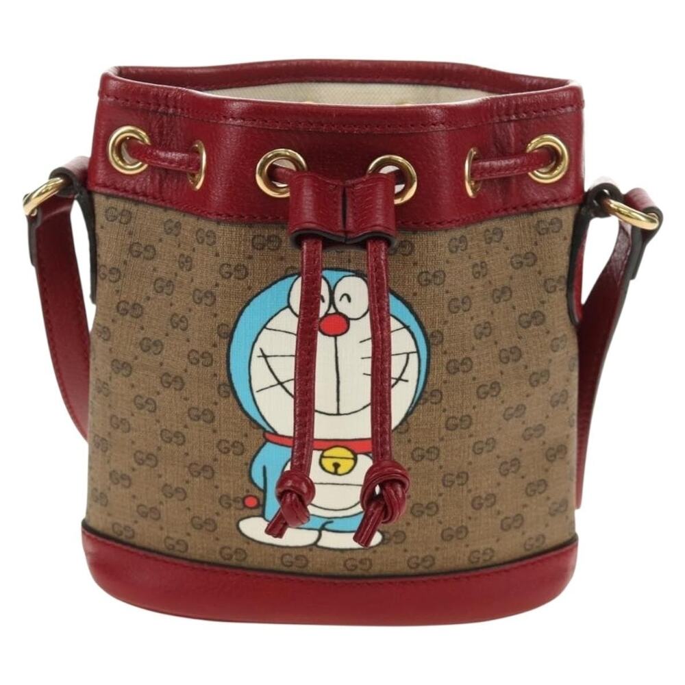 Gucci x Doraemon Micro GG Supreme Shoulder Bag Beige